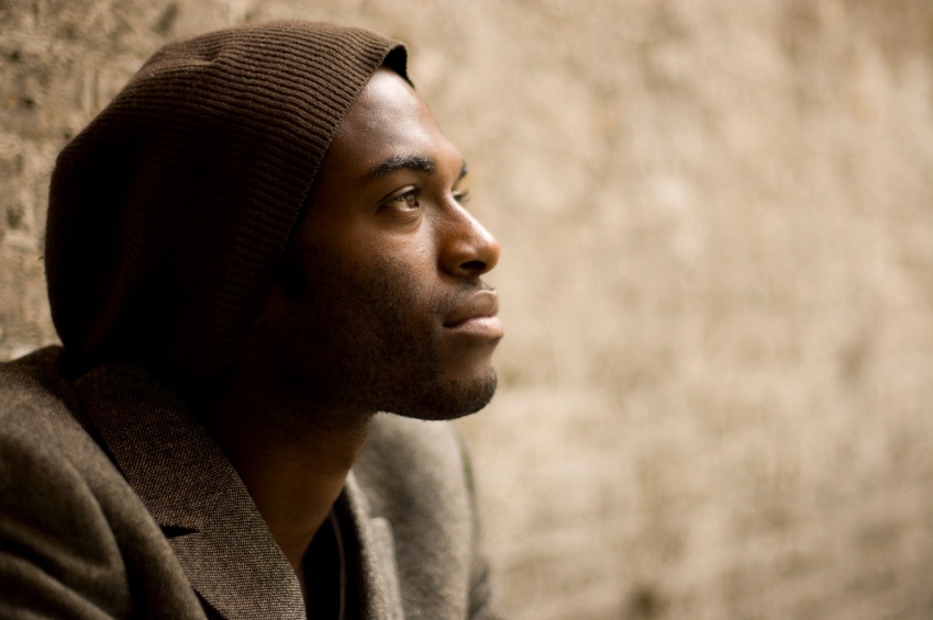 man looking ahead